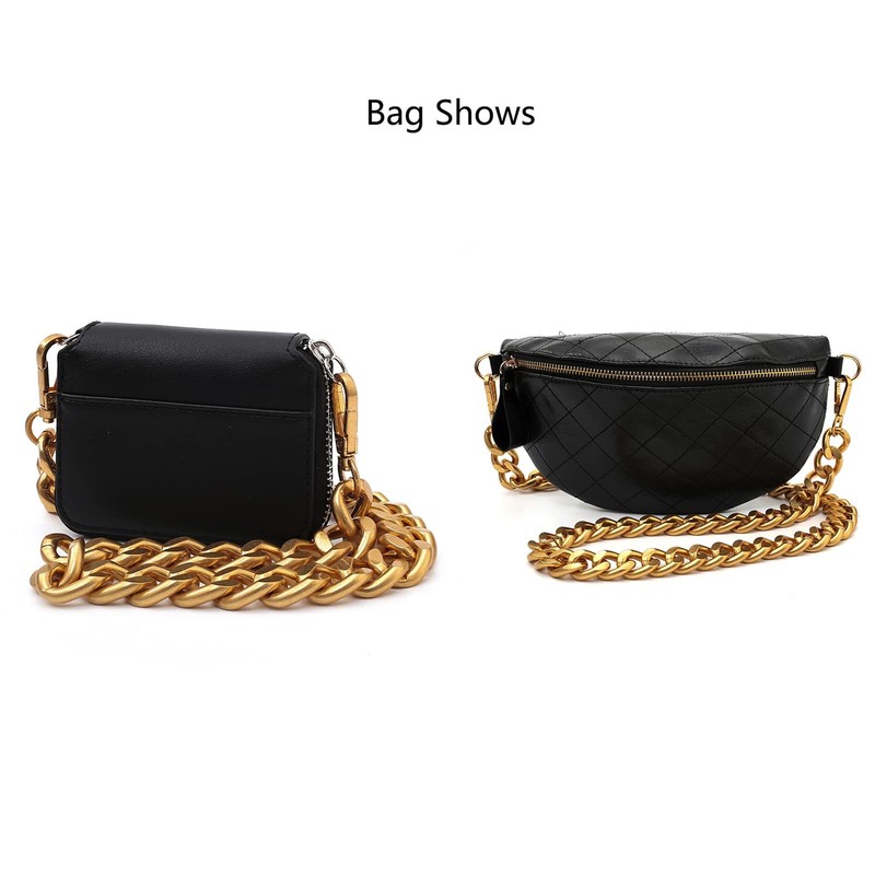 Yichain 42''Substantial Big Metal Cross-Body Chain Purse Strap Replacement for gallery