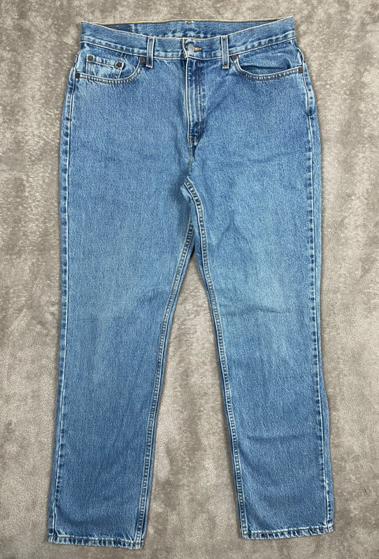 Vintage Levis 505 Jeans Womens 14 Blue Light Wash Mid Rise Straight Y2K 33×33