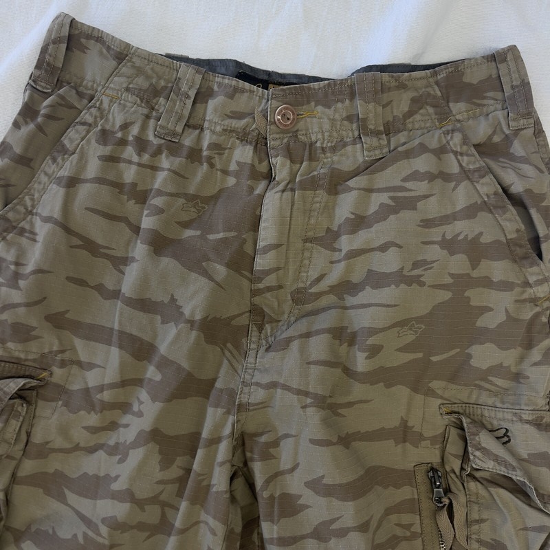 FOX Racing Shorts Cargo Brown Camo Twill Riding Biking Walking Men Sz W-30 L-11. gallery