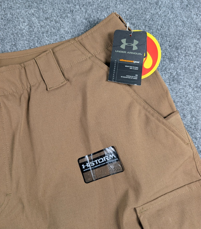 Under Armour Storm Covert Pant Mens 42/38 Brown Tactical Cargo Ripstop NWT