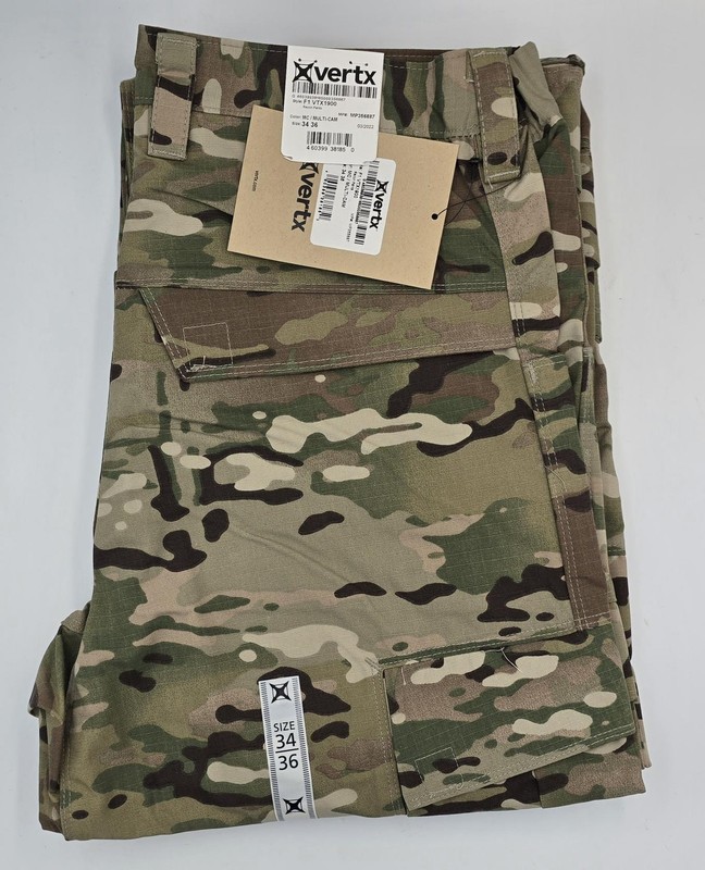 Vertx Mens Recon Combat Overt Tactical Gear Uniform Cargo Pants Multi-cam 34×36