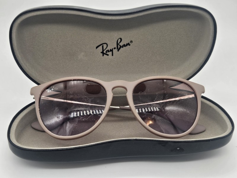 Ray-Ban Erika Sunglasses RB 4171 6000/68 Matte Taupe Sand Brown w/case