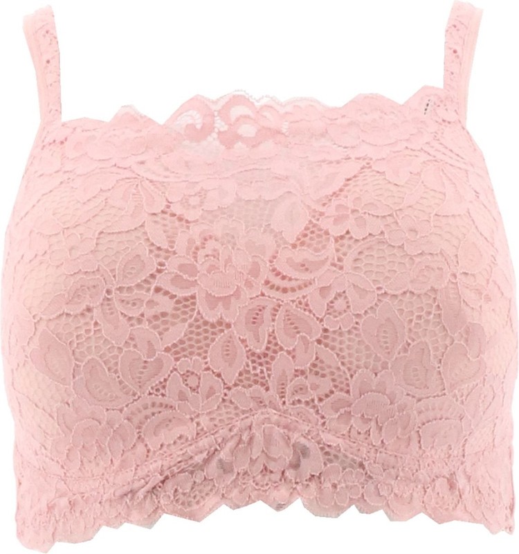 Rhonda Shear 2Pc Lace Overlay Molded Cup Bra MOCHA DUSTY ROSE XL NWOT (968)