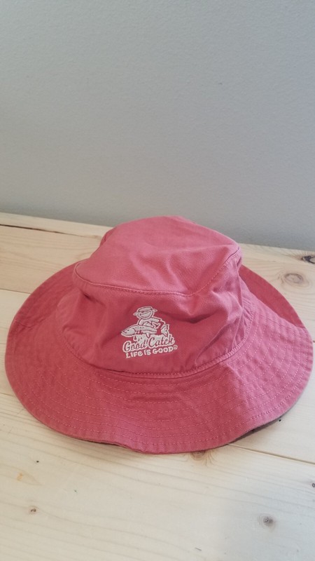 Life Is Good Good Catch Bucket Hat Salmon Pink One Size