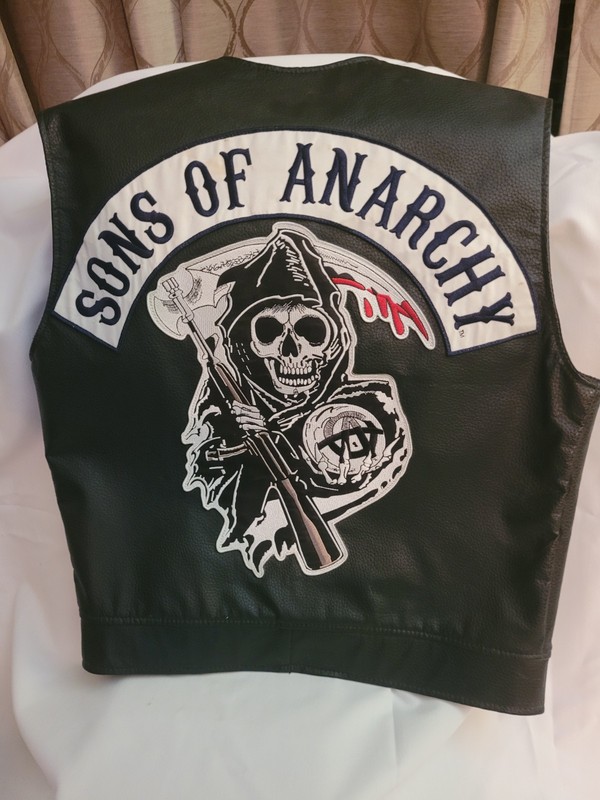 Men’s Leather Biker Vest » Sons Of Anarchy. ‘