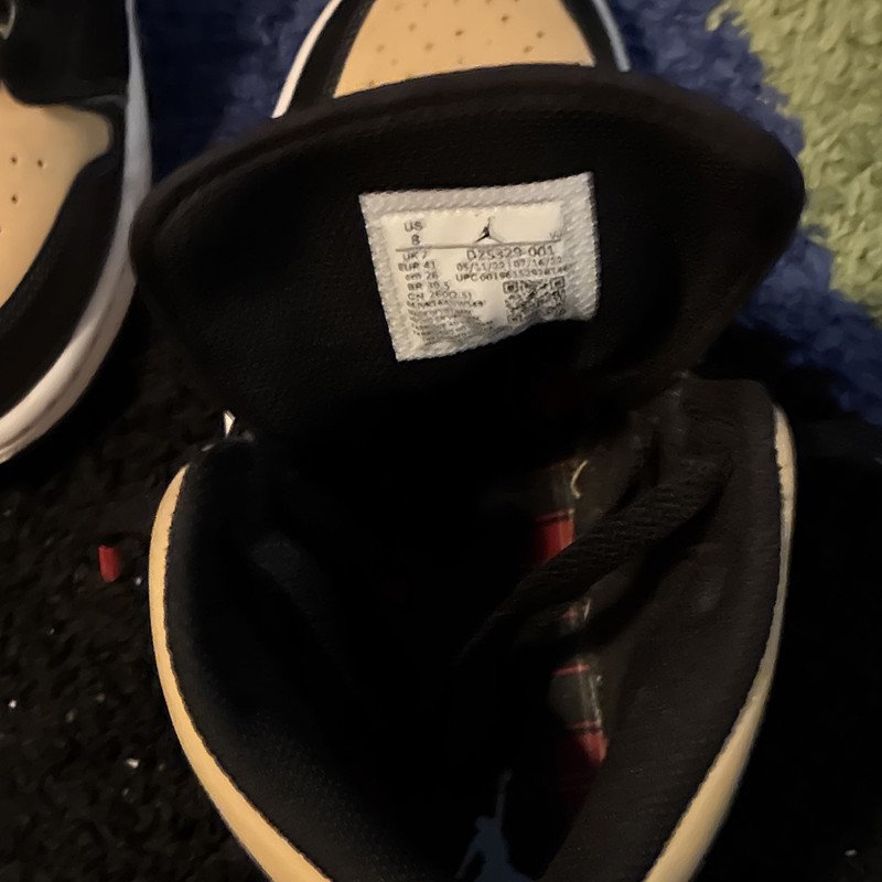 Jordan Air Jordan 1 Mid Iron Grey Plaid Swoosh Black Beige Red DQ8426-001 gallery