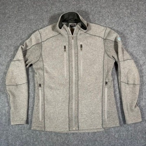 Kuhl Interceptr Full Zip Fleece Jacket Mens Large Grey Gorpcore Hiking Outdoor