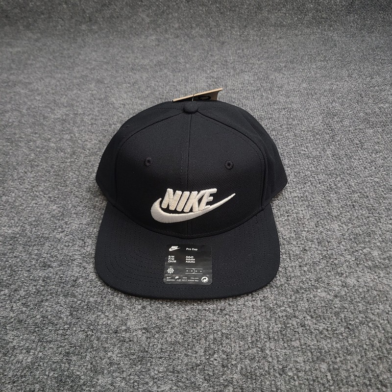 Nike Hat Cap Snapback S / M Black White Futura Dri Fit Pro Structured Sportswear