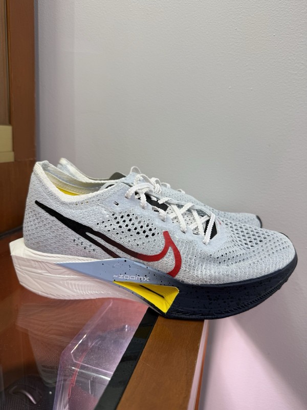 Nike Mens ZoomX VaporFly NEXT% 3 – Sz: 8- HJ9079 100 – Platinum / Psychic Blue