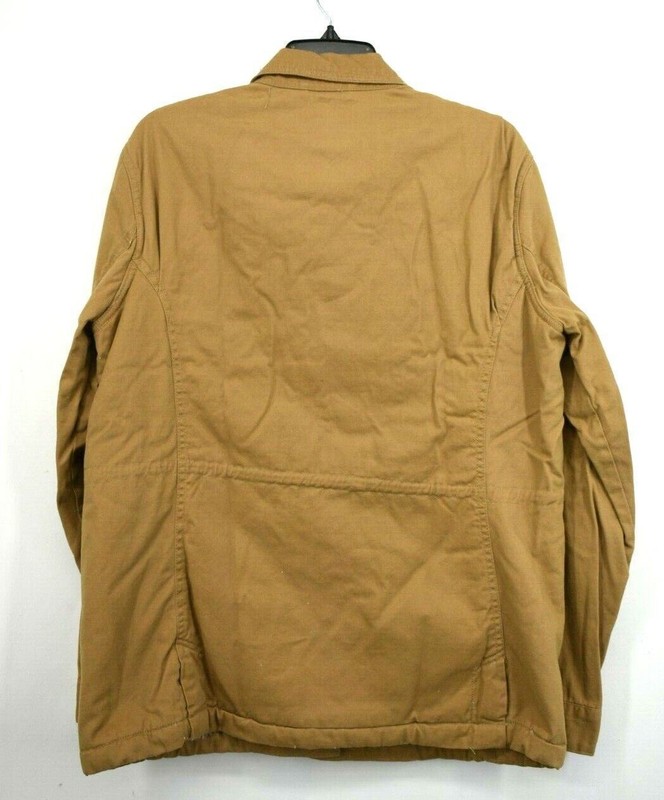 Thread & Supply Womens Utility Jacket Front Zip Drawstring Snap Tab Cotton L $60 gallery