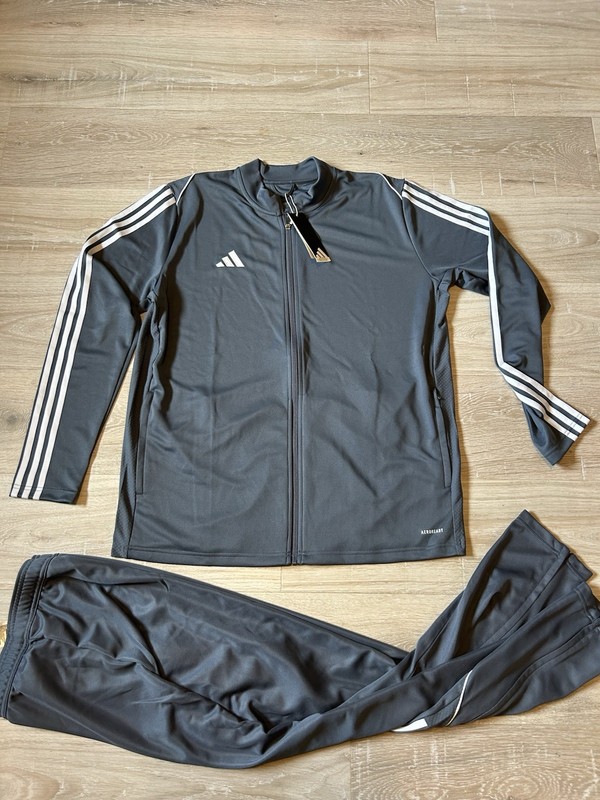 adidas Tiro23 Competition Fire Set Top Bottom Mens Bird Gray Track Suit