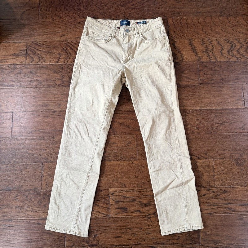 34 Heritage Charisma Pants Mens 34×32 Tan Comfort Rise Classic Fit Straight Leg