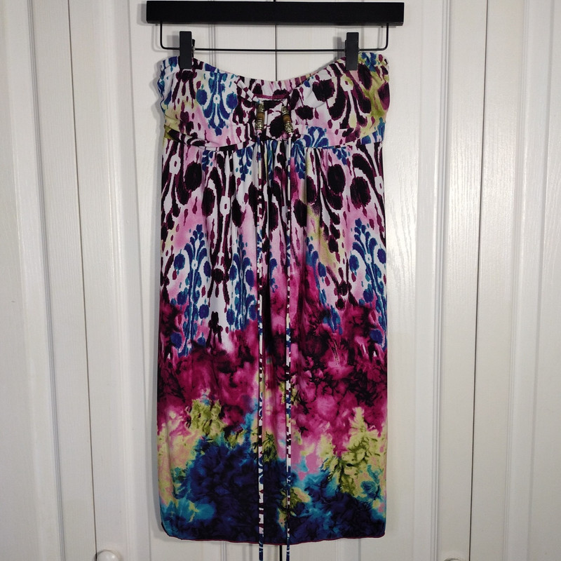 Speechless Womens Dress Sz S Halter Tie Neck Sleeveless Padded Flowy Colorful