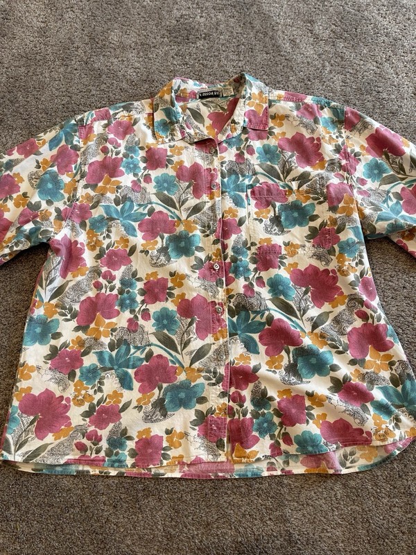Vintage Mission Bay Floral Button Up Shirt – Women’s 22W