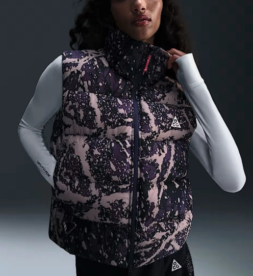 Nike ACG Therma-FIT ADV Lunar Lake Vest Black Purple FV7331-573 Size Medium $250
