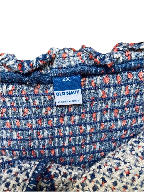Old Navy Dress Red White Blue 4th of July Adjustable Spaghetti Straps Pockets gallery