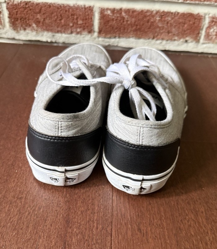VANS Canvas Low Top Lace-Up Sneakers Gray/Black/White Men’s US 9.5 gallery