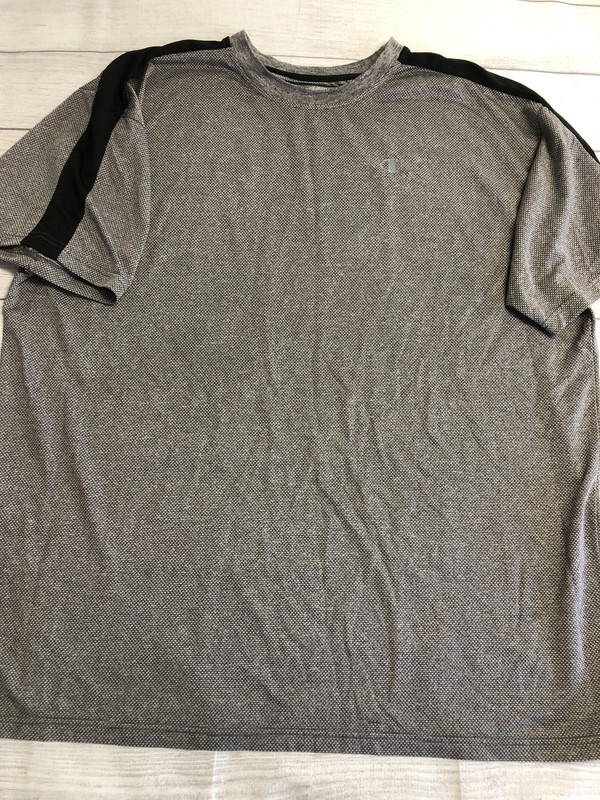 Champion Performance Shirt Mens 3XL Gray Short Sleeve Mesh Top Athletic Gym