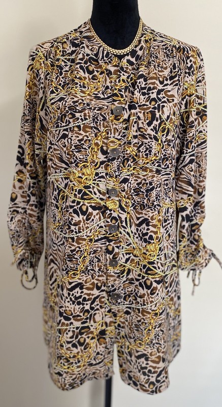 New Direction Animal Print Shirt, Women’s Size Large Good Condition