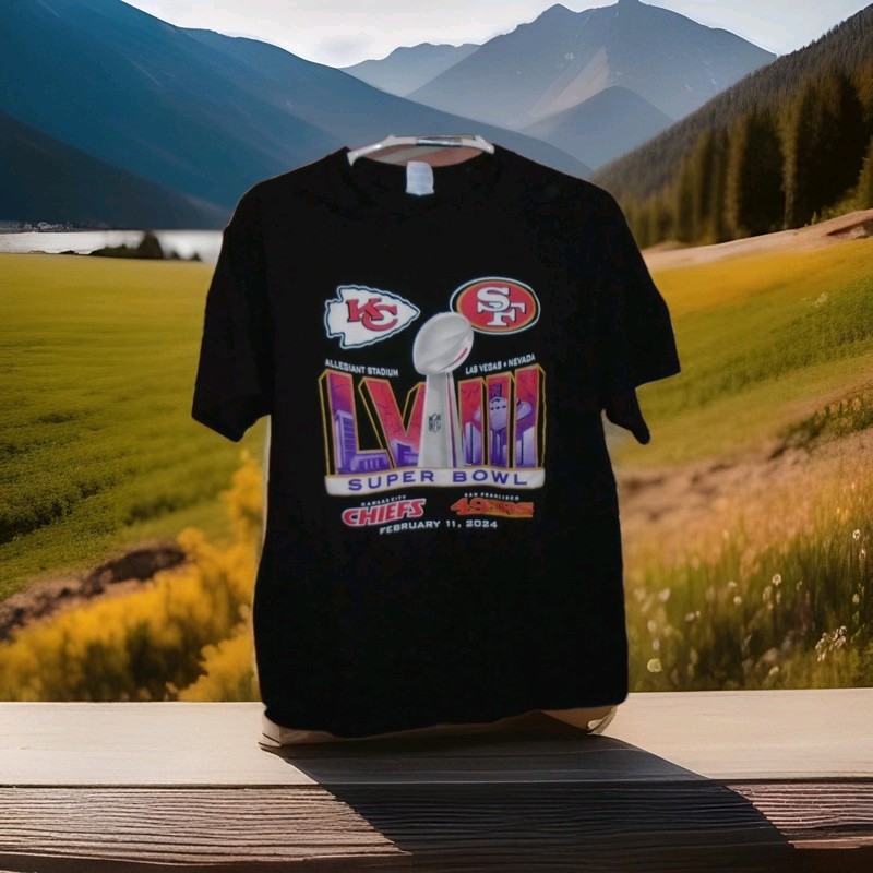 SUPERBOWL LVIII KANSAS CITY CHIEFS VS SAN FRANCISCO 49ERS MENS TSHIRT