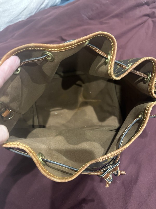 Louis Vuitton Petite Noe Bucket & Drawstring Bag Brown Canvas gallery