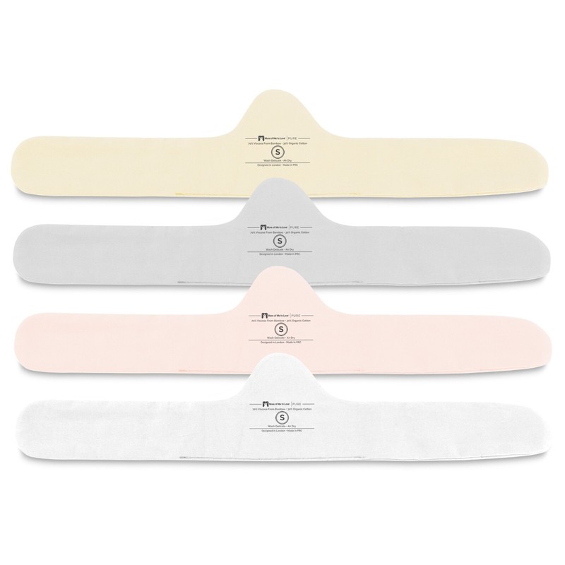 Organic Cotton & Bamboo Bra Liner 4-Pack (White, Pink, Gray, Beige) – Stay Dry