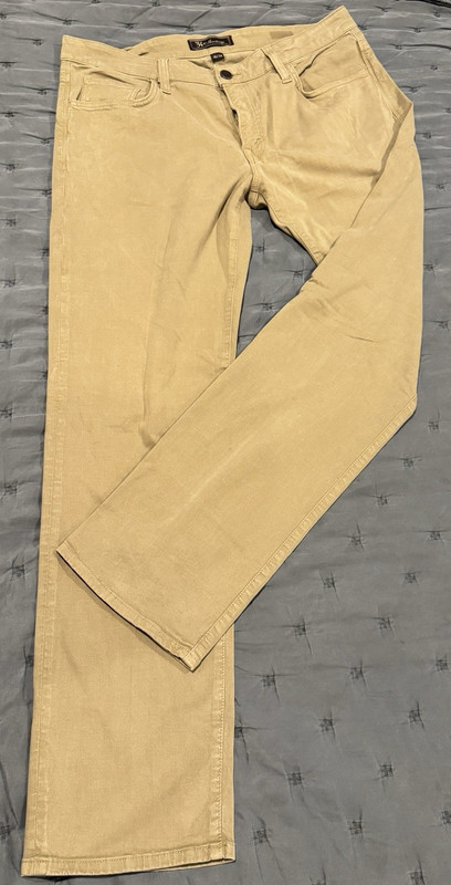 34 Heritage Men’s Khaki Light Wash Denim Jeans Straight Leg Mid-Rise 36/34