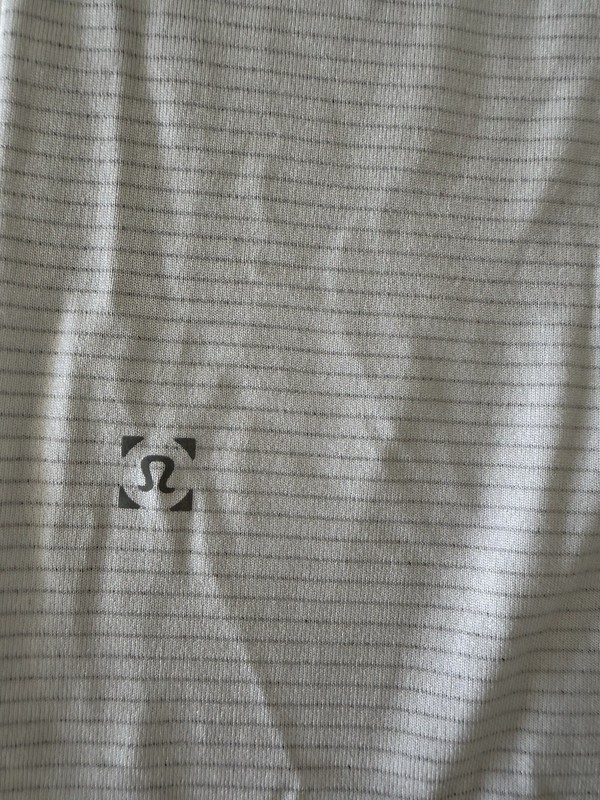 Ω Lululemon METAL VENT TECH SS Tee-White;Microstripe-Men’s Large-Free ShpN-EUC gallery