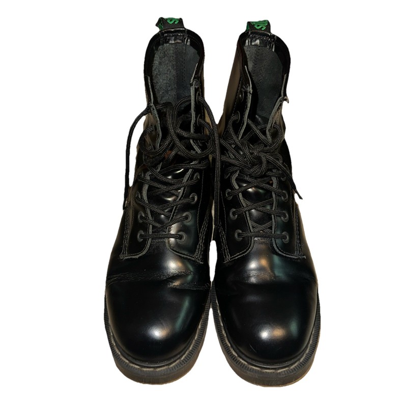 Solovair Black 8 UK combat Boot Mens 9 US Made In England
