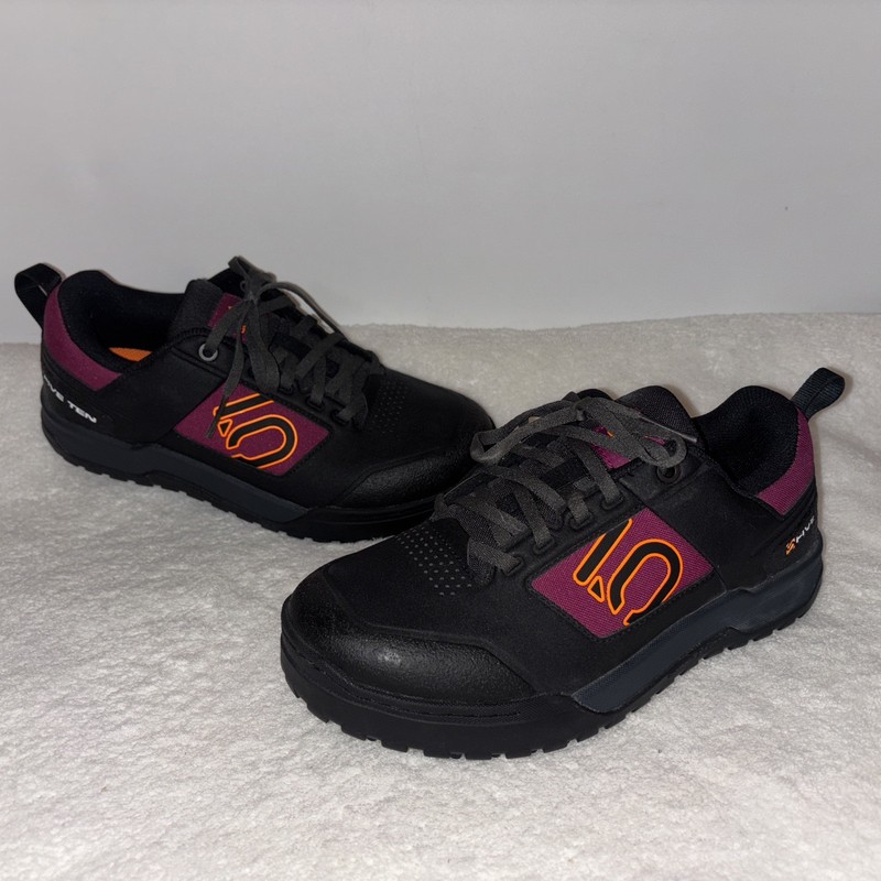 ADIDAS FIVE TEN Men SIZE 8 IMPACT PRO MOUNTAIN BIKE SHOE BLACK/PURPLE Orange
