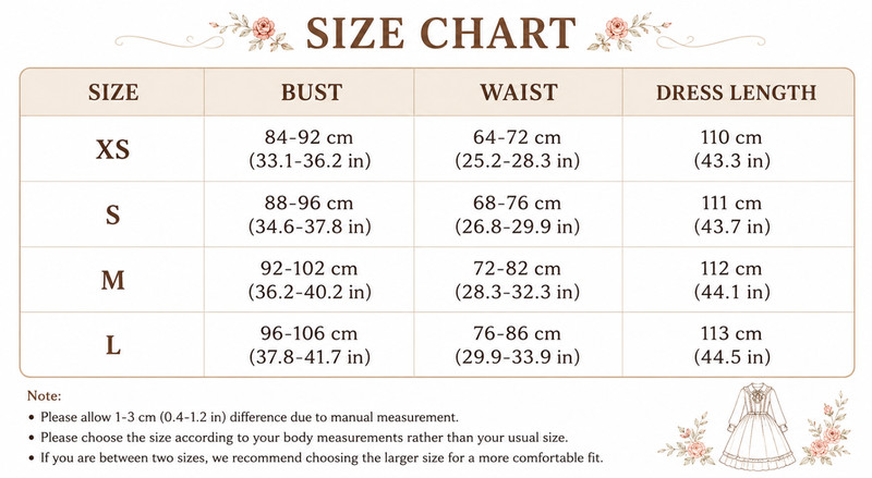 Women Lolita JSK Dress 3PCS Set Vintage Botanical Print Lace Ruffle Long Sleeve gallery