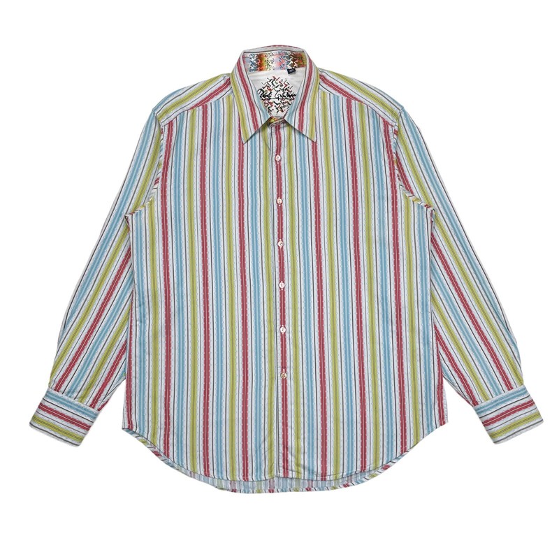 Robert Graham Button Up Shirt size Large – Striped