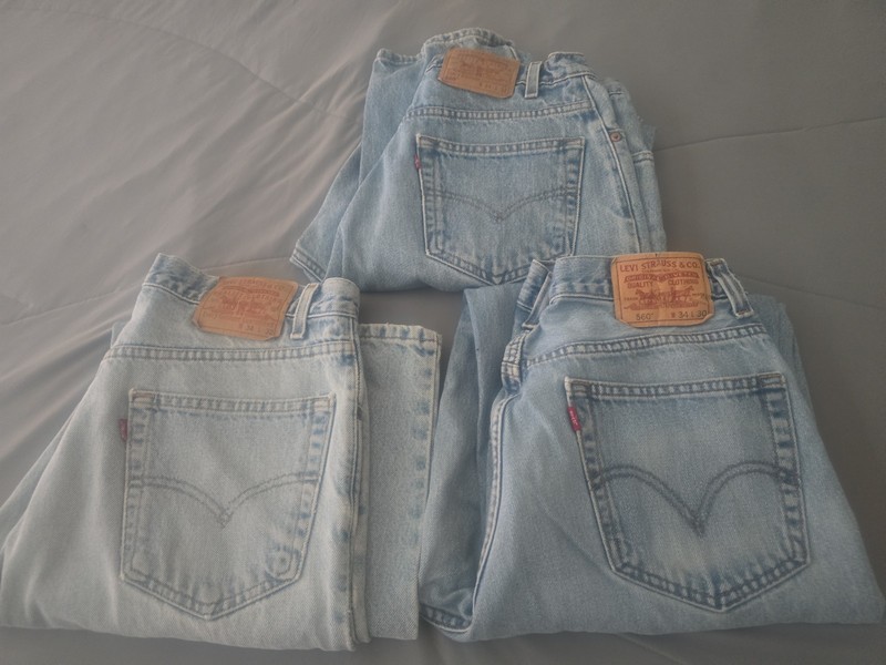 Levi’s Men’s Lot 560 34×32 34×31 34×30 Loose Fit Tapered Leg