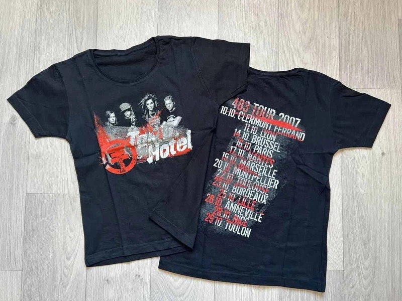 2 Sides 483 Tour 2007 Tokio Hotel Band Shirt Black Unisex S-5XL 1J0482