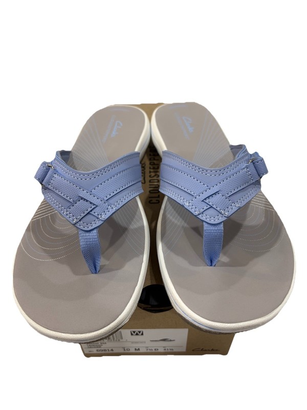 Clarks Women’s Breeze Sea Flip Flops Sandals Cloudsteppers 10 M Lavender