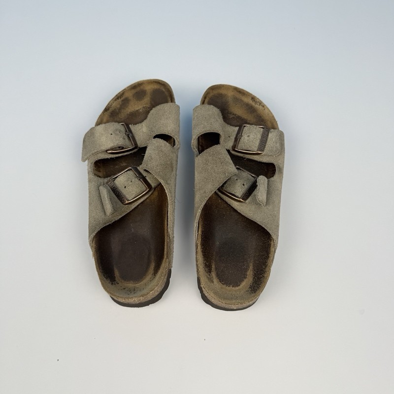 Birkenstock Arizona Taupe Suede Leather Soft Footbed Size Unknown See Notes gallery