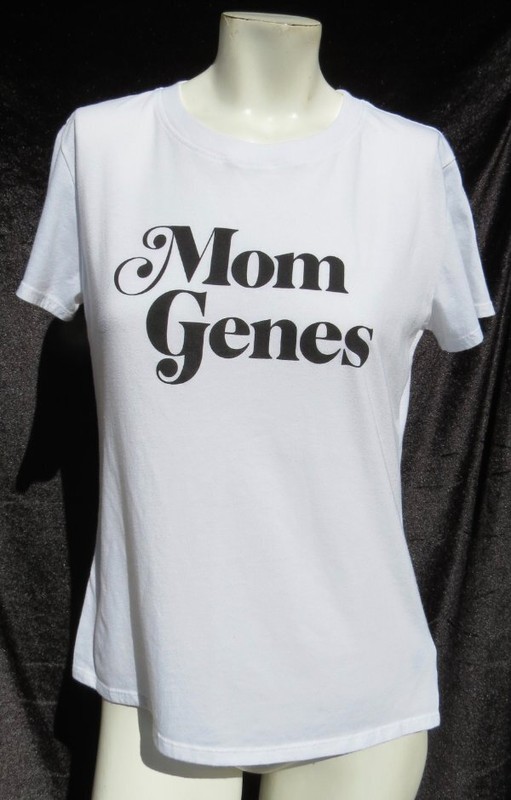 SUBURBAN RIOT size S Small Mom Genes White Graphic Tee T Shirt Top