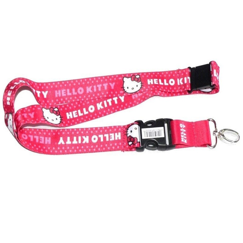 Hello Kitty Lanyard w/ Safety Latch and Detachable Key Chain