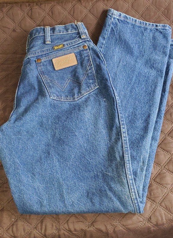 Vtg Made In USA Men Boys Sz 14 X 34 Wrangler Jeans 13MWZMR Cowboy Cut (27 X 33)