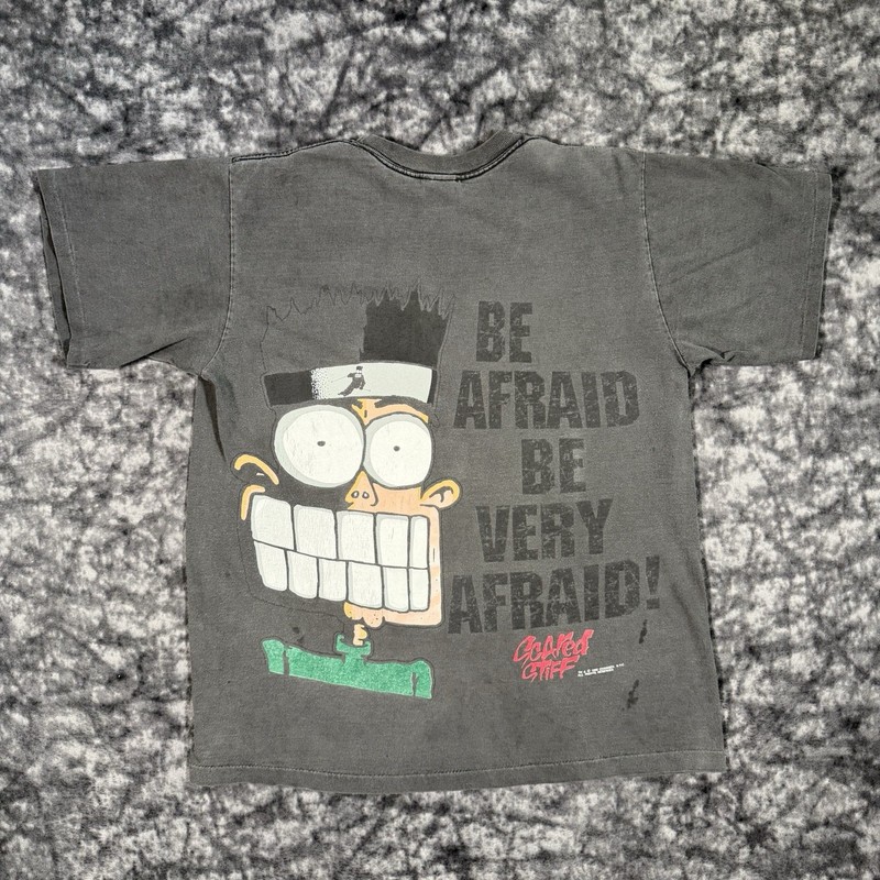 Vintage Changes Scared Stiff Skiing TShirt Black Mens Size XL Be Afraid 1995