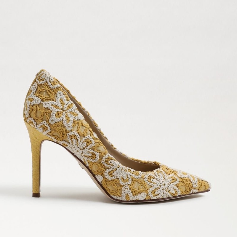 Sam Edelman Hazel Stiletto Pumps Desert Sun Ivory 8.5M