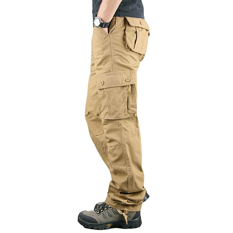 Men’s Army Tactical Combat 100% Cotton Cargo Work Pants Outdoor Hiking Trousers