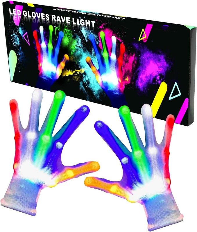 LED Gloves Kids Gifts Toys for Boys Girls 3-5 6-8 Years Old Small(Age 3-7)