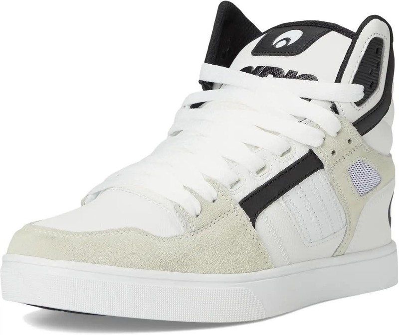 Osiris Clone White Black White Mens Hi Top Skate Trainers