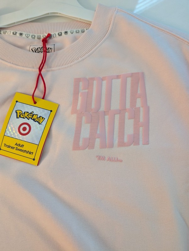 Pokemon x Target Pink Mew Sweatshirt exclusive Gotta Catch ‘Em All Adult Small