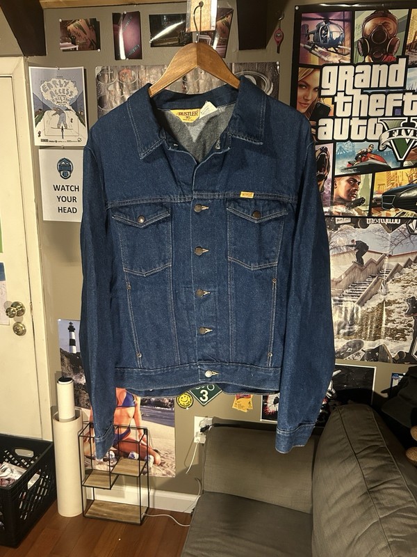 70s True vintage Rustler Men’s Denim Jacket XL Deadstock made in USA