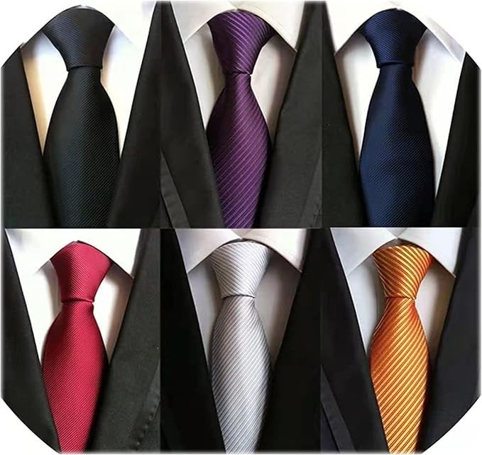 6PCS Men’s Silk Ties – Classic Woven Jacquard Necktie Set for Business gallery