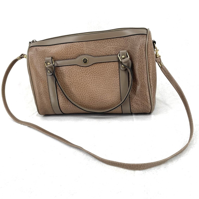 John Romain Leather Purse Vintage 80s Original Card Strap Tan Crossbody Tartan