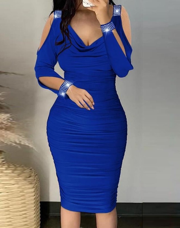 Sexy Women Bodycon Long Sleeve Casual Evening Party Cocktail Club Mini Dress gallery