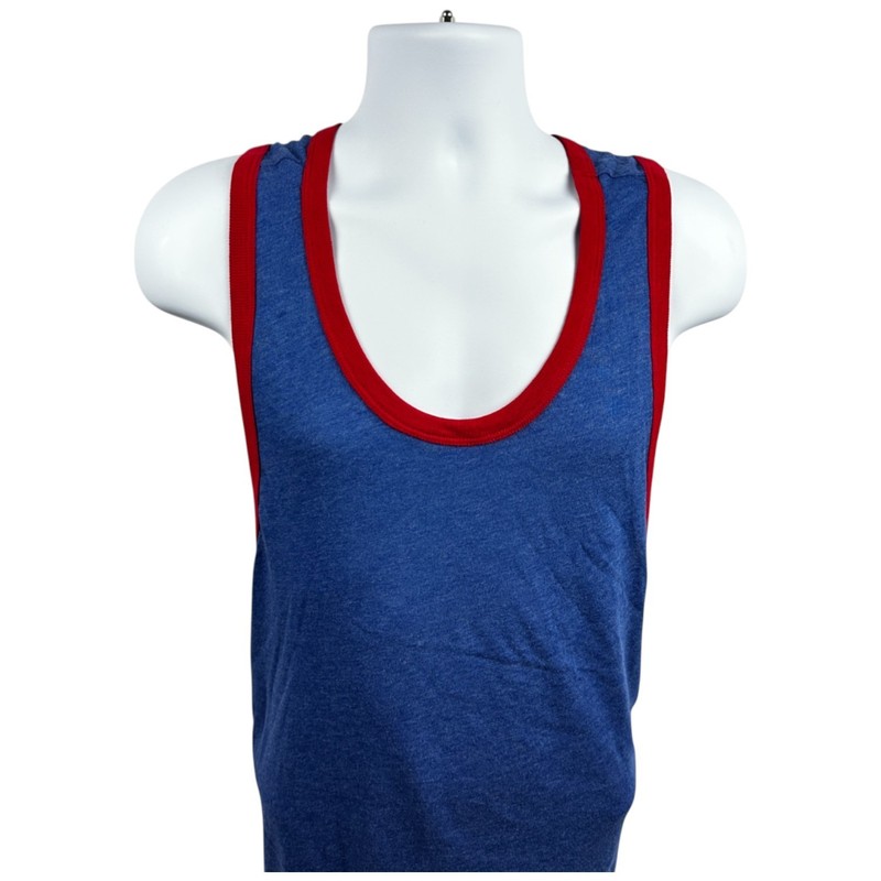 Men’s Alternative Apparel Keeper Tank Top – Premium Athletic (Vintage Royal/Red)